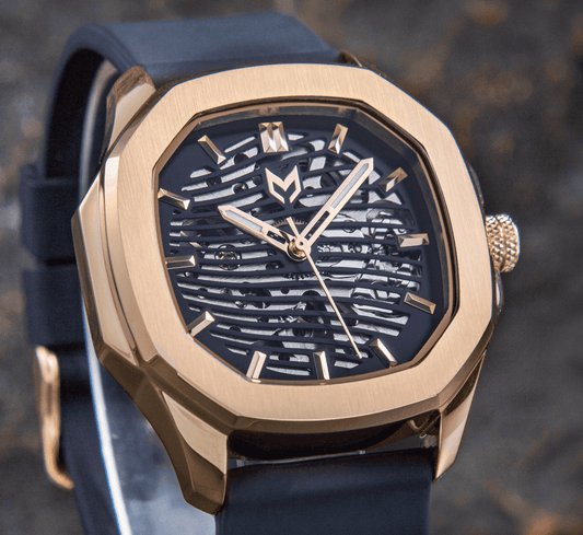 Luxury Skeleton Watch - Rose Gold Timepiece - Designer Automatic Watch